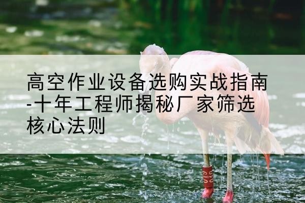 酉阳剪叉式升降机厂家-高空作业设备选购实战指南-十年工程师揭秘厂家筛选核心法则